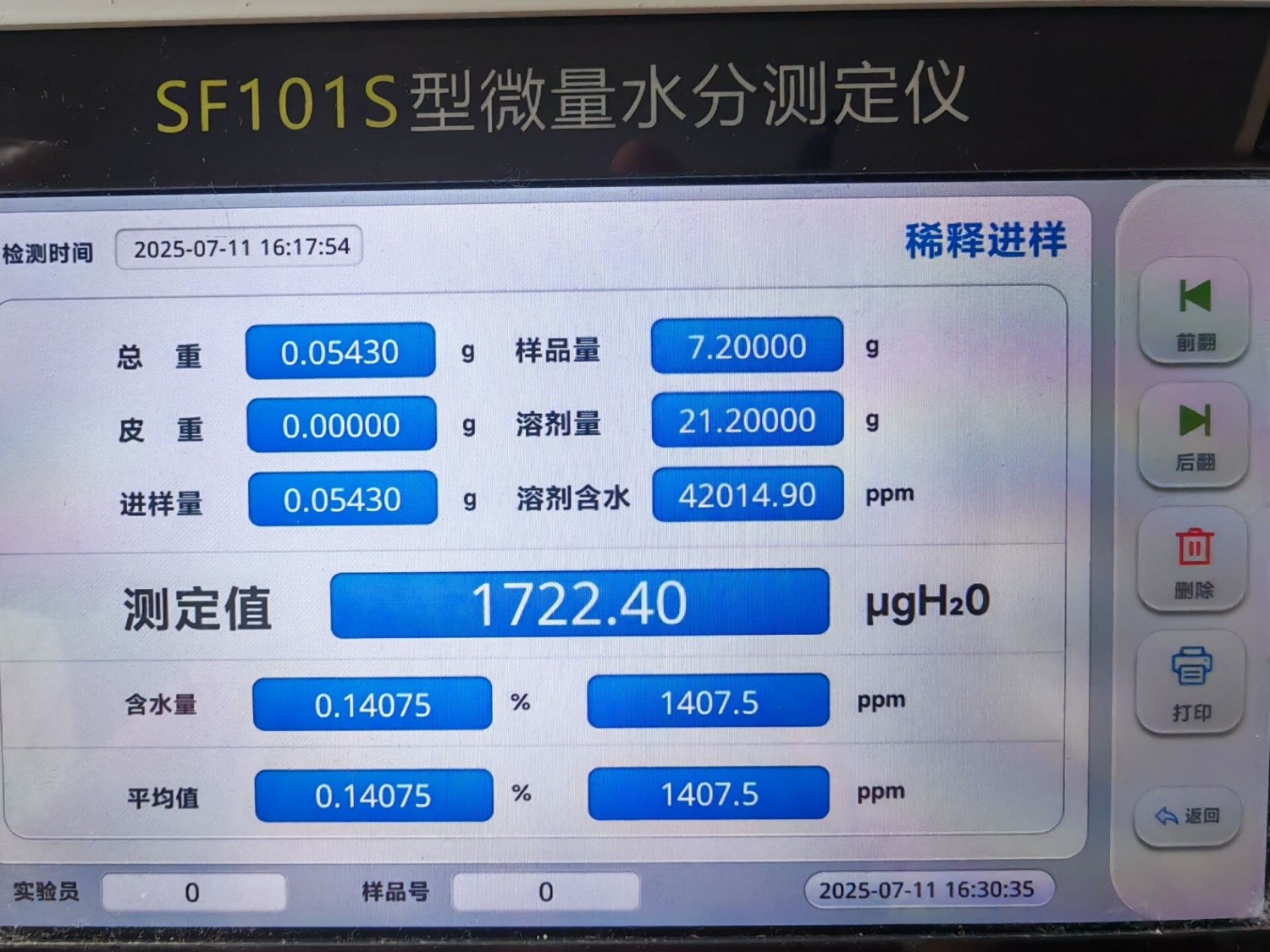 全自動痕量水分測定儀 SF101S